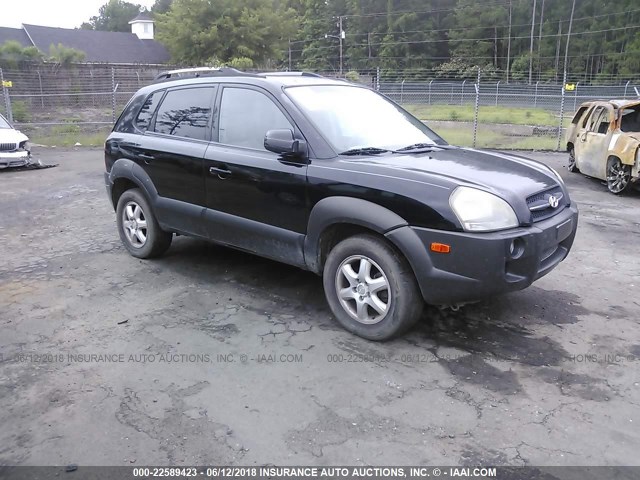 KM8JN72D55U044716 - 2005 HYUNDAI TUCSON GLS/LX BLACK photo 1