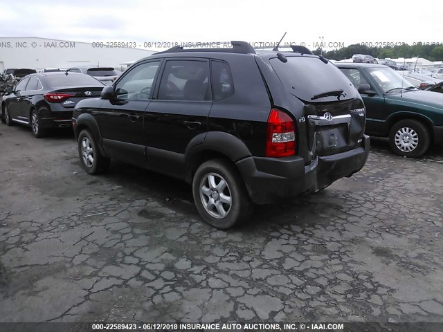 KM8JN72D55U044716 - 2005 HYUNDAI TUCSON GLS/LX BLACK photo 3