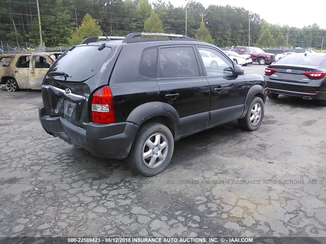 KM8JN72D55U044716 - 2005 HYUNDAI TUCSON GLS/LX BLACK photo 4