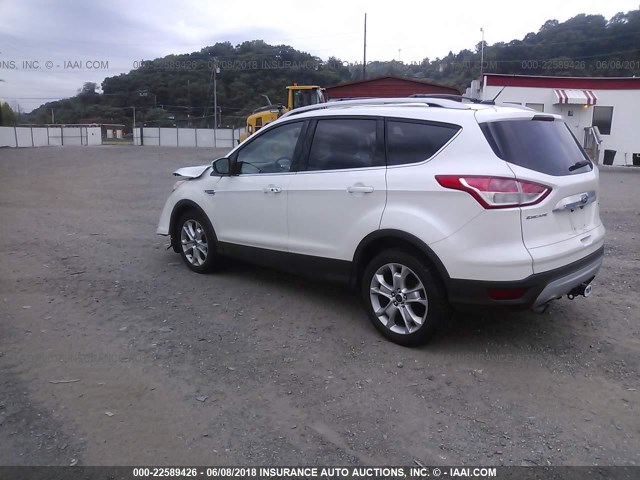 1FMCU9J94FUB02188 - 2015 FORD ESCAPE TITANIUM WHITE photo 3