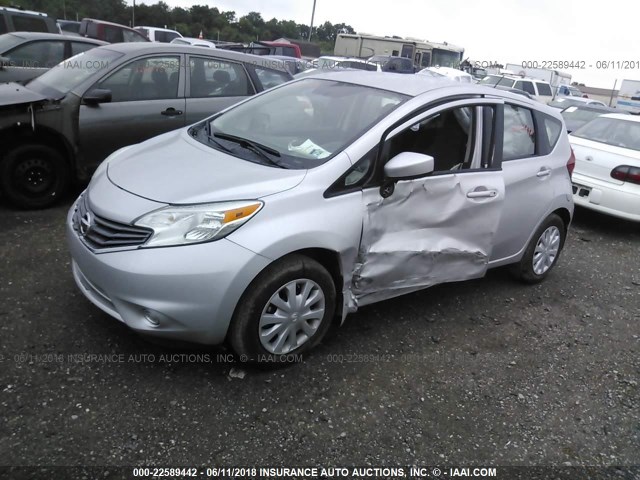 3N1CE2CP2GL389744 - 2016 NISSAN VERSA NOTE S/S PLUS/SV/SL/SR SILVER photo 2