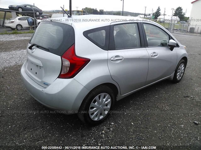 3N1CE2CP2GL389744 - 2016 NISSAN VERSA NOTE S/S PLUS/SV/SL/SR SILVER photo 4