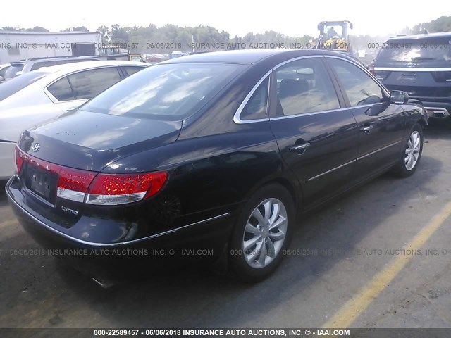 KMHFC46F66A105466 - 2006 HYUNDAI AZERA SE/LIMITED BLACK photo 4