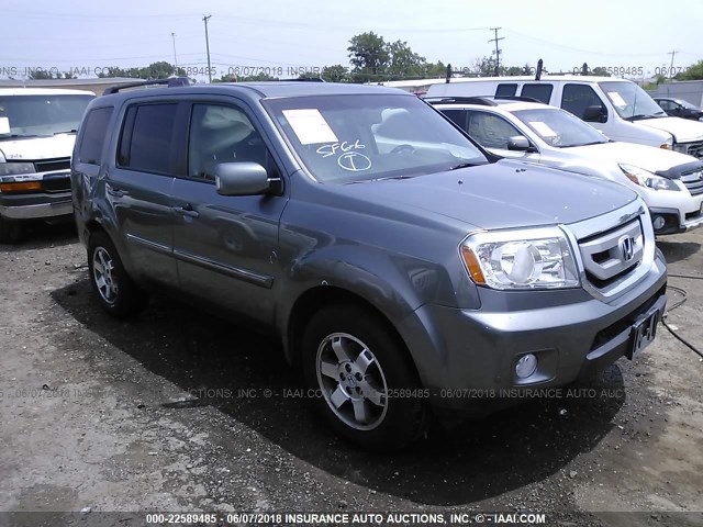 5FNYF48959B018035 - 2009 HONDA PILOT TOURING GRAY photo 1