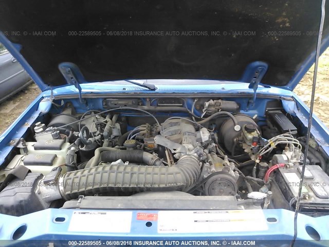 1FTZR15X7WPB38840 - 1998 FORD RANGER SUPER CAB BLUE photo 10