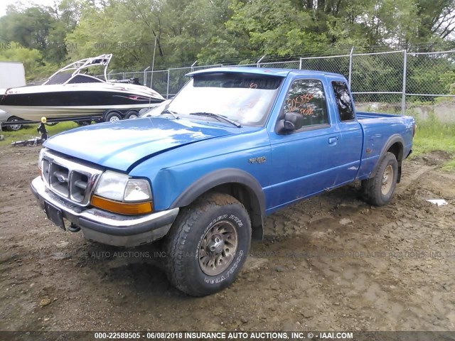 1FTZR15X7WPB38840 - 1998 FORD RANGER SUPER CAB BLUE photo 2