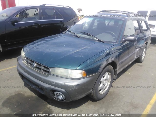 4S3BG6851T7373891 - 1996 SUBARU LEGACY OUTBACK GREEN photo 2