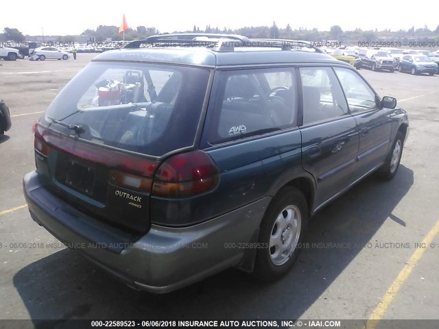 4S3BG6851T7373891 - 1996 SUBARU LEGACY OUTBACK GREEN photo 4