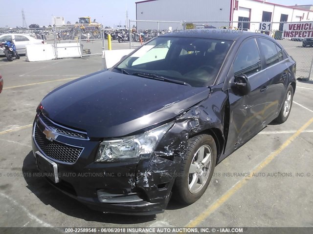 1G1PC5SB5E7222123 - 2014 CHEVROLET CRUZE LT GRAY photo 2