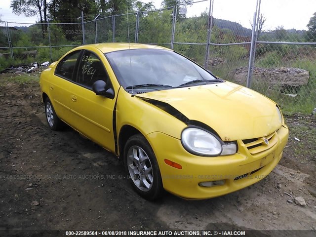 1B3ES56C32D590481 - 2002 DODGE NEON ES YELLOW photo 1