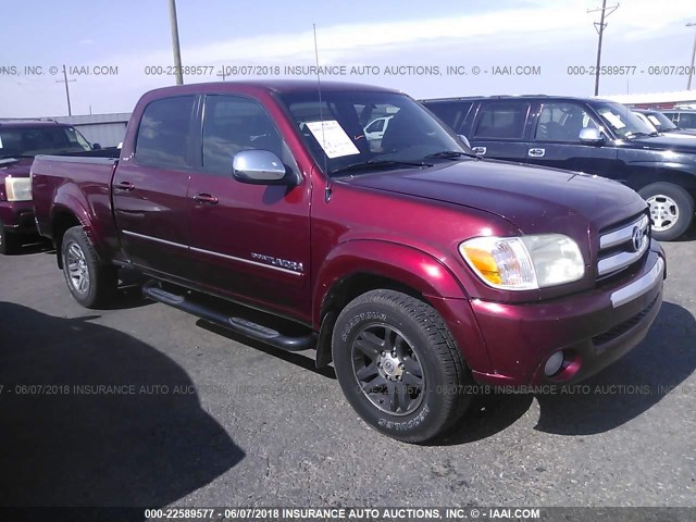 5TBET34136S531435 - 2006 TOYOTA TUNDRA DOUBLE CAB SR5 RED photo 1
