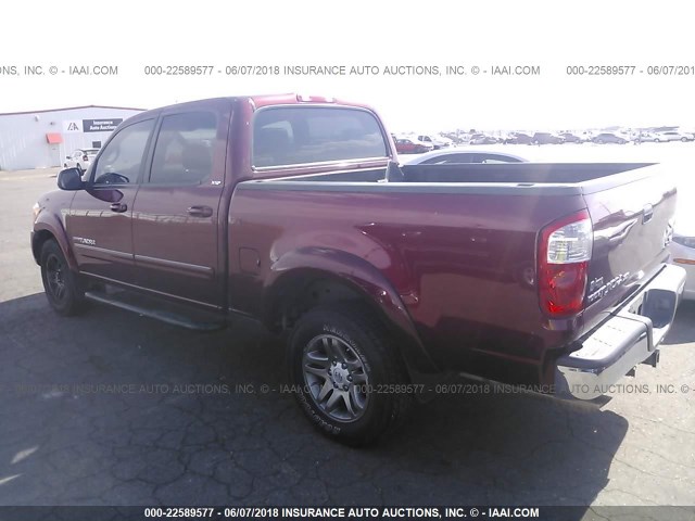 5TBET34136S531435 - 2006 TOYOTA TUNDRA DOUBLE CAB SR5 RED photo 3