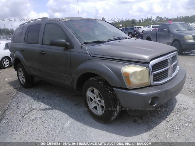 1D4HD48N05F572384 - 2005 DODGE DURANGO SLT GRAY photo 1