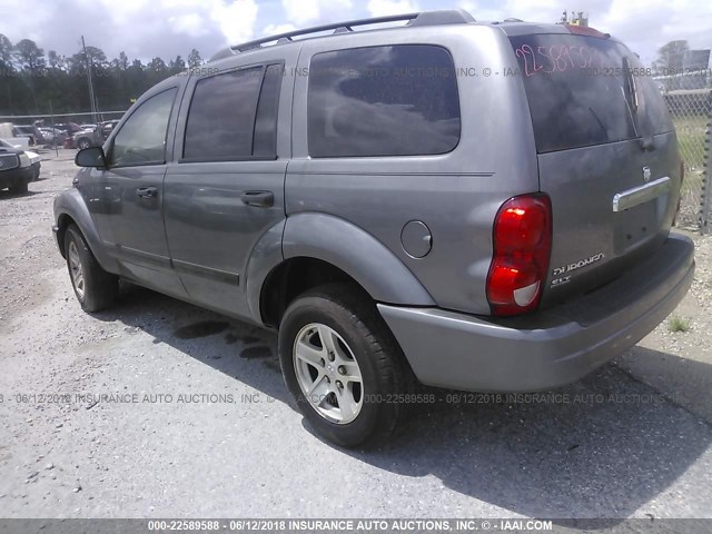 1D4HD48N05F572384 - 2005 DODGE DURANGO SLT GRAY photo 3