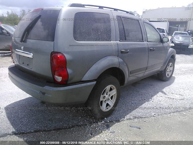 1D4HD48N05F572384 - 2005 DODGE DURANGO SLT GRAY photo 4