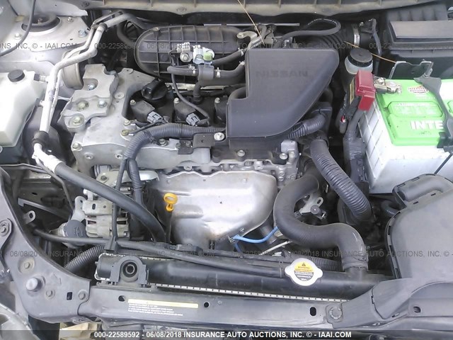JN8AS5MT9CW614101 - 2012 NISSAN ROGUE S/SV SILVER photo 10