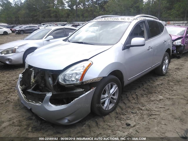 JN8AS5MT9CW614101 - 2012 NISSAN ROGUE S/SV SILVER photo 2