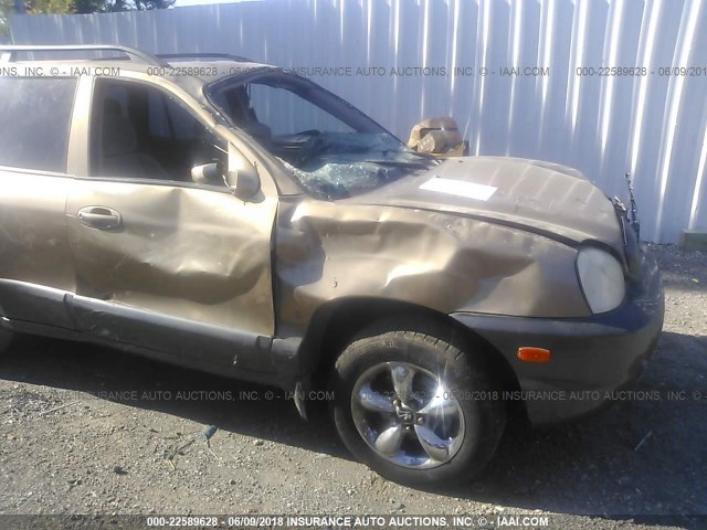 KM8SC73D42U187581 - 2002 HYUNDAI SANTA FE GLS/LX GOLD photo 6