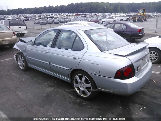 3N1AB51D24L730629 - 2004 NISSAN SENTRA SE-R SPEC V SILVER photo 3