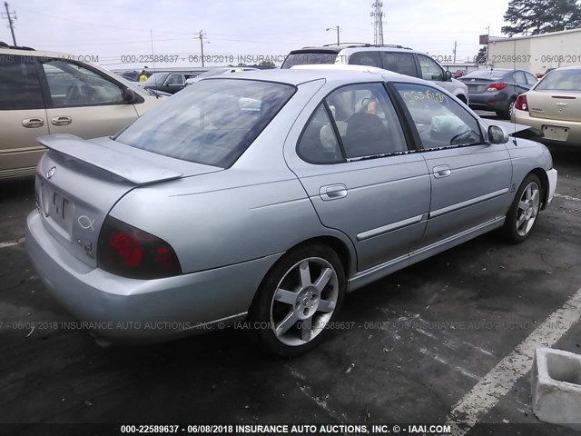 3N1AB51D24L730629 - 2004 NISSAN SENTRA SE-R SPEC V SILVER photo 4