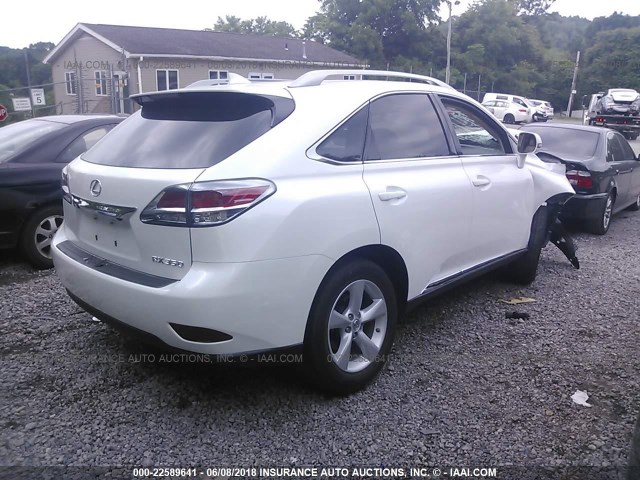 2T2BK1BA2EC234731 - 2014 LEXUS RX 350/BASE/F SPORT WHITE photo 4