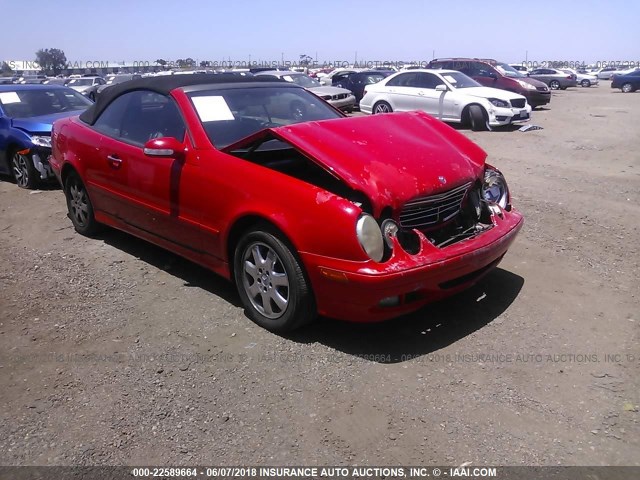 WDBLK65G11T066023 - 2001 MERCEDES-BENZ CLK 320 RED photo 1