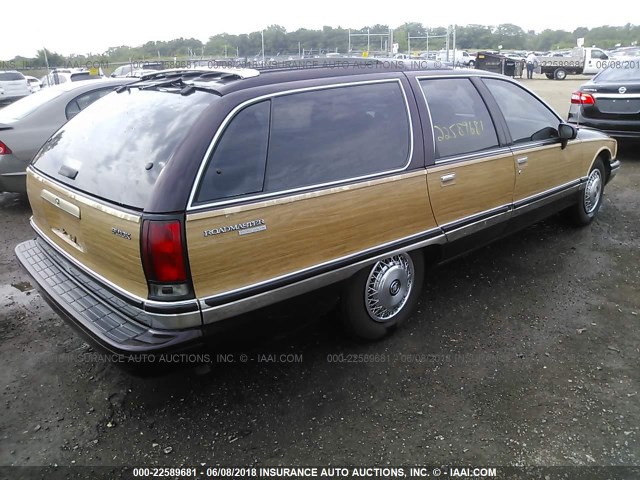 1G4BR8376PW403716 - 1993 BUICK ROADMASTER ESTATE BURGUNDY photo 4