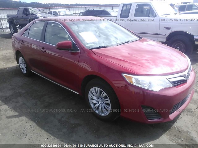 4T1BF1FK0CU585063 - 2012 TOYOTA CAMRY SE/LE/XLE RED photo 1