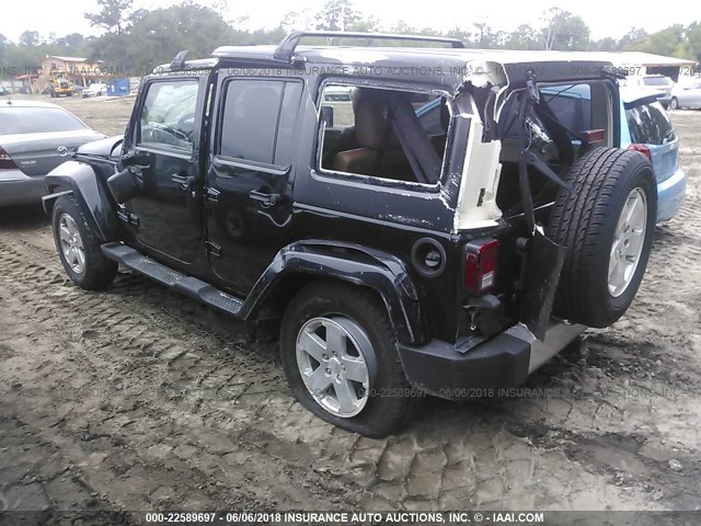 1J4BA5H16BL551089 - 2011 JEEP WRANGLER UNLIMITE SAHARA BLACK photo 3