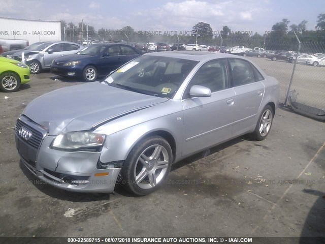 WAUDF78E26A148840 - 2006 AUDI A4 2.0T QUATTRO SILVER photo 2