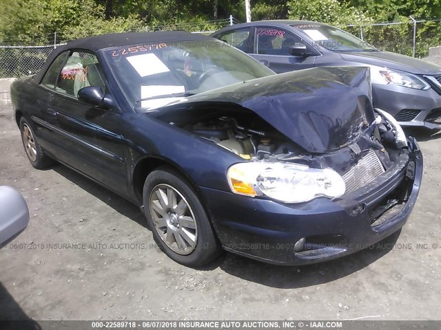 1C3EL65R54N196294 - 2004 CHRYSLER SEBRING LIMITED BLUE photo 1