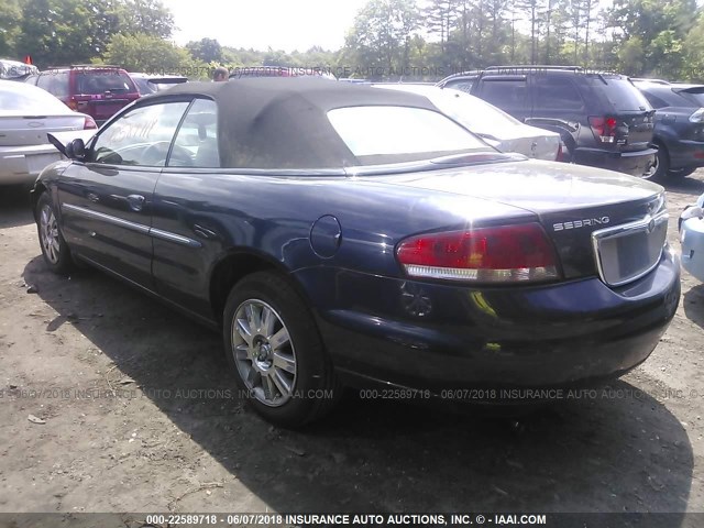 1C3EL65R54N196294 - 2004 CHRYSLER SEBRING LIMITED BLUE photo 3