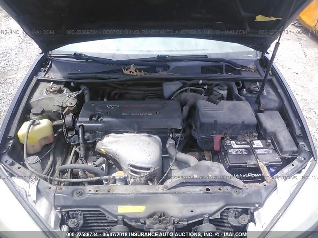 JTDBE32K220115504 - 2002 TOYOTA CAMRY LE/XLE/SE BROWN photo 10