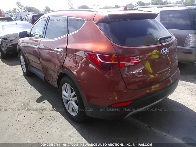 5XYZUDLA9EG201985 - 2014 HYUNDAI SANTA FE SPORT  ORANGE photo 3