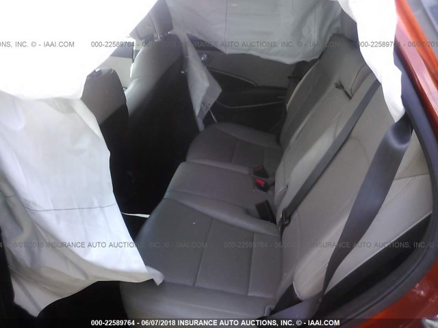 5XYZUDLA9EG201985 - 2014 HYUNDAI SANTA FE SPORT  ORANGE photo 8