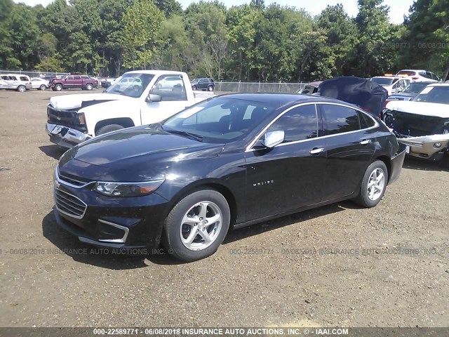 1G1ZB5ST9HF218865 - 2017 CHEVROLET MALIBU LS შავი ფოტო 2