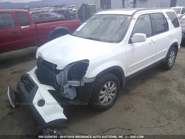 JHLRD78965C006059 - 2005 HONDA CR-V SE/EX WHITE photo 2