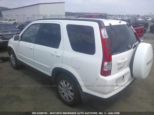 JHLRD78965C006059 - 2005 HONDA CR-V SE/EX WHITE photo 3