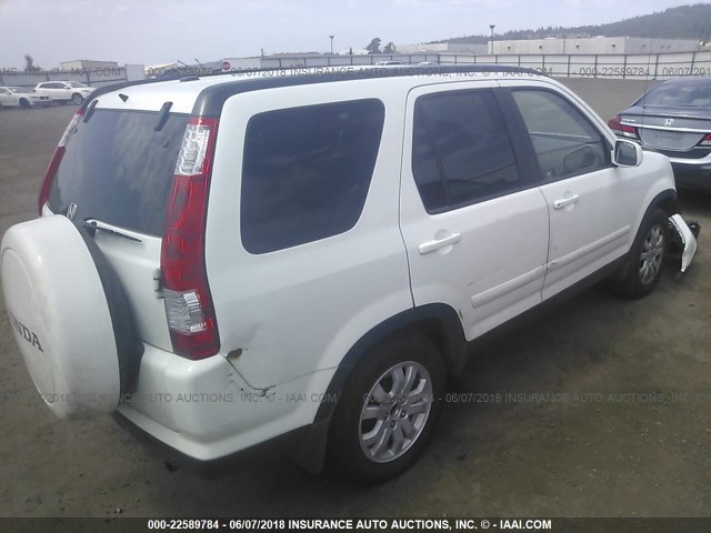 JHLRD78965C006059 - 2005 HONDA CR-V SE/EX WHITE photo 4