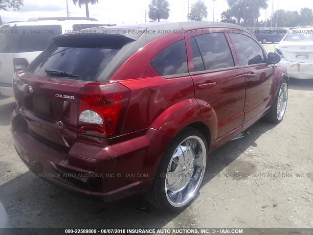 1B3CB3HA9AD616586 - 2010 DODGE CALIBER MAINSTREET RED photo 4