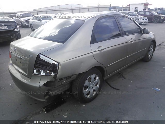 KNAFE121885563462 - 2008 KIA SPECTRA EX/LX/SX TAN photo 4