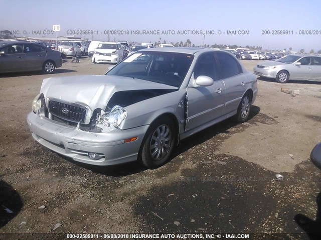 KMHWF35H73A879564 - 2003 HYUNDAI SONATA GLS/LX SILVER photo 2