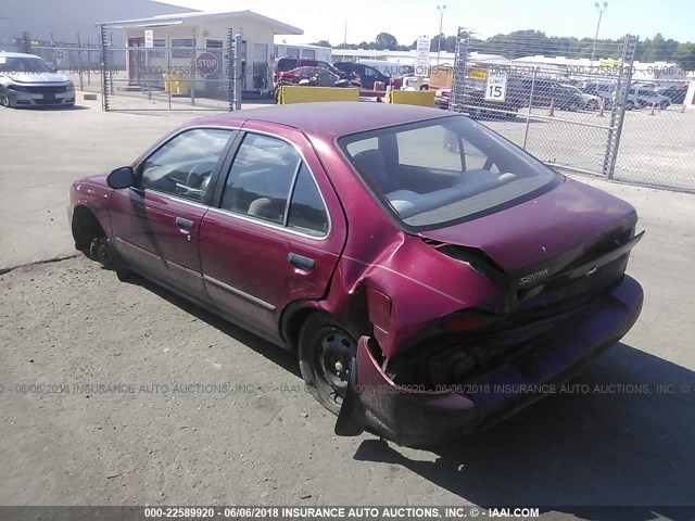 1N4AB41D7WC717600 - 1998 NISSAN SENTRA E/XE/GXE/GLE MAROON photo 3