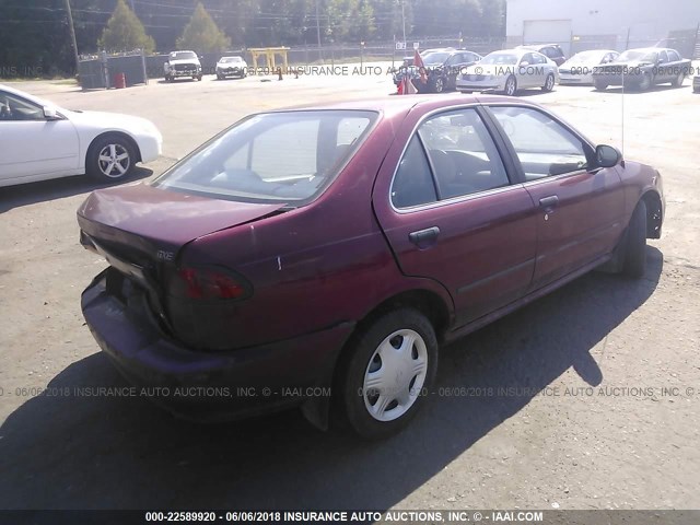 1N4AB41D7WC717600 - 1998 NISSAN SENTRA E/XE/GXE/GLE MAROON photo 4