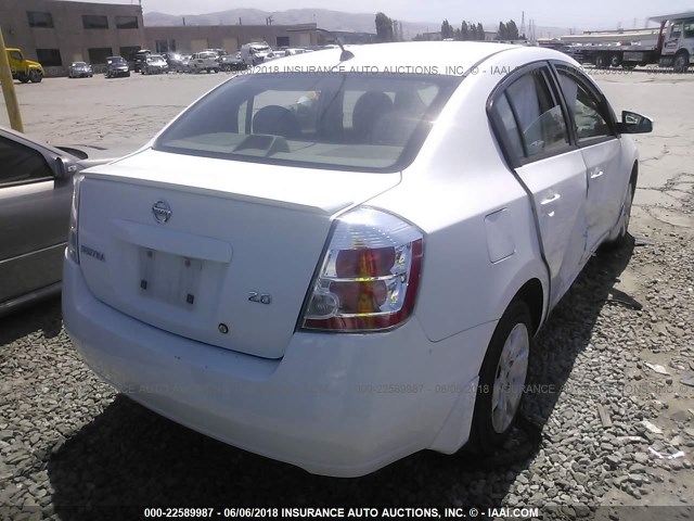 3N1AB61E37L677510 - 2007 NISSAN SENTRA 2.0/2.0S/2.0SL WHITE photo 4