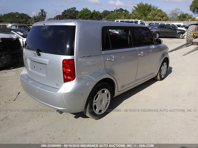 JTLKE50E691093993 - 2009 TOYOTA SCION XB SILVER photo 4