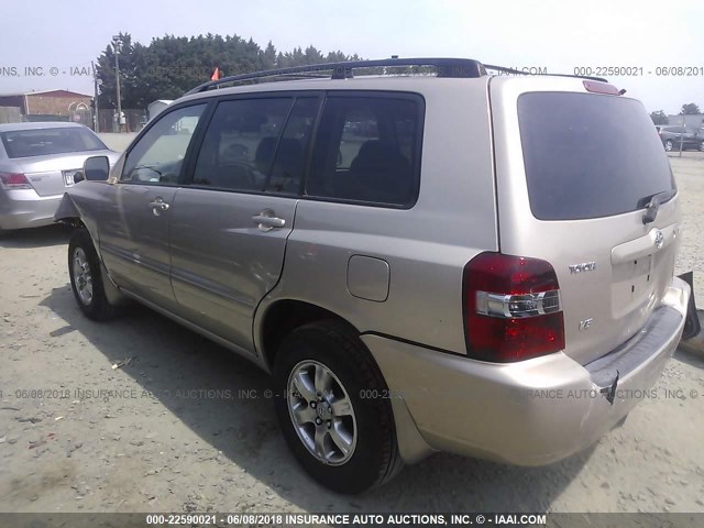 JTEDP21A240025189 - 2004 TOYOTA HIGHLANDER LIMITED GOLD photo 3