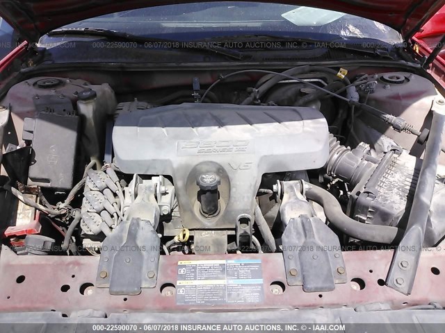 2G2WP552281118858 - 2008 PONTIAC GRAND PRIX RED photo 10