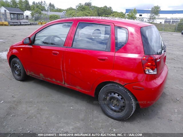 KL1TD62614B264917 - 2004 CHEVROLET AVEO RED photo 3