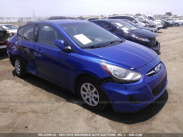 KMHCT4AE0DU284164 - 2013 HYUNDAI ACCENT GLS/GS BLUE photo 1